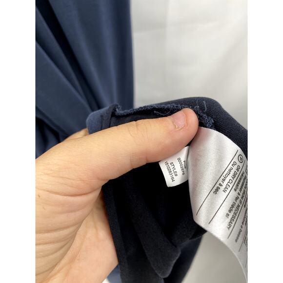 Vince XS Navy Blue Tie Front Wrap midi Tank Dress - Picture 7 of 7